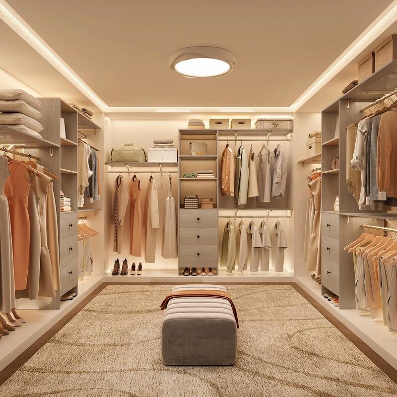 High-Capacity Closet Organizer Wardrobe Rack with Drawers, Shelves & Expandable Hanging Rods (Fits 6-9 ft Spaces)