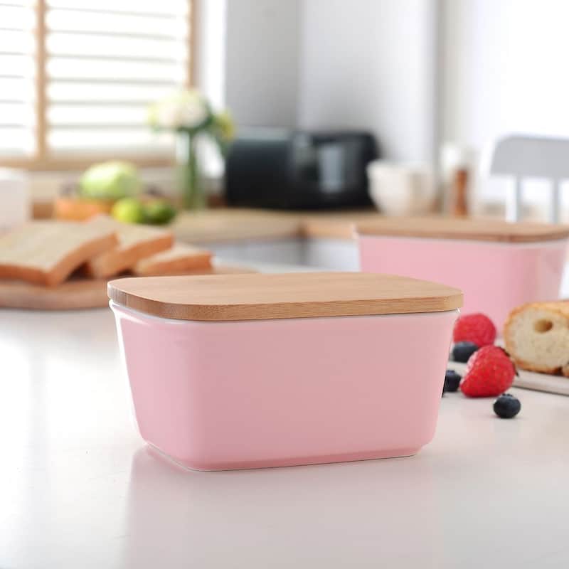 LOVECASA Porcelain 24Oz. Butter Dish with Lid