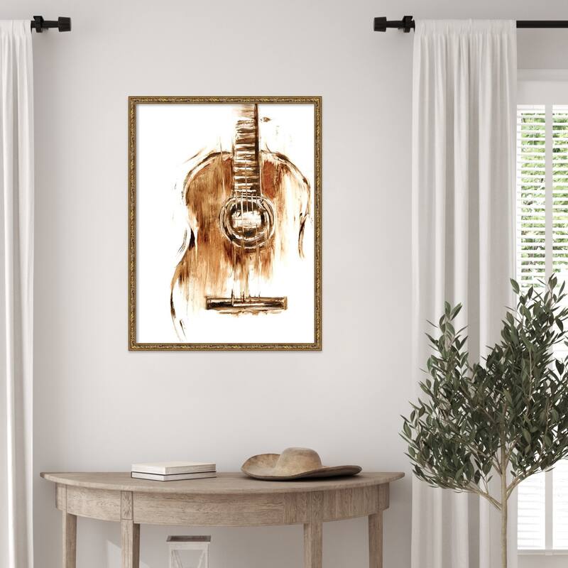 Instrumental No. 2 by Ethan Harper Wood Framed Wall Art Print - Belvedere Bronze