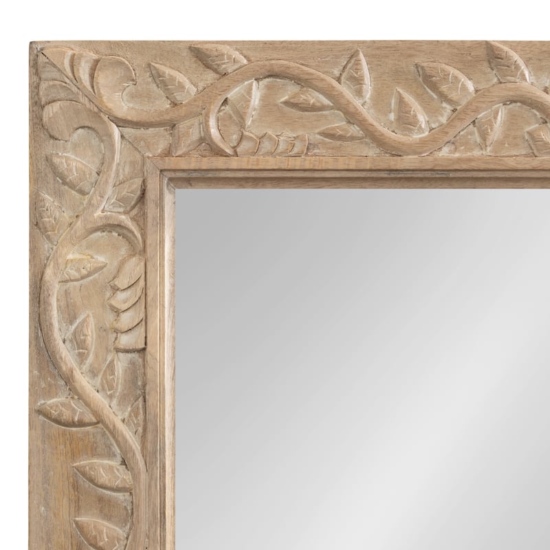 Kate and Laurel Natesa Carved Wood Mirror