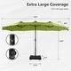preview thumbnail 78 of 79, MAISON ARTS 15-foot Rectangular Crank Double-sided Outdoor Market Umbrella Solar LED Lighted Patio Umbrella with Base Included
