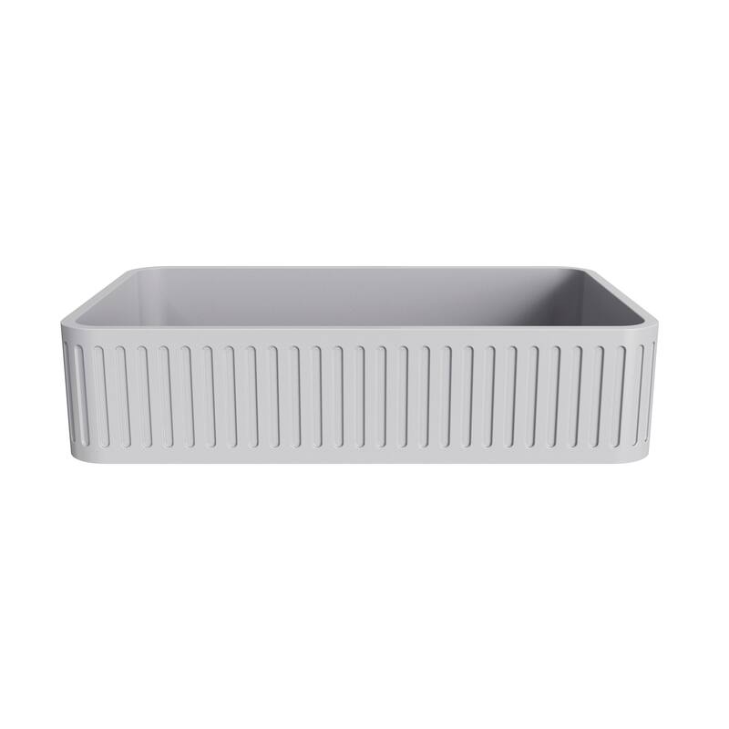Topcraft 20.5'' Concrete Rectangular Bathroom Vessel Sinks - Grey