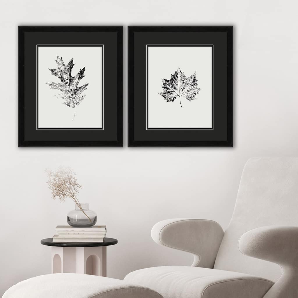 Paragon Black Print Leaf II Framed Art - Set of 2