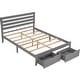 preview thumbnail 8 of 7, Modern Queen Size Platform Bed with Drawers - Elegant Bed Frame with Extra Support Legs and Storage Space