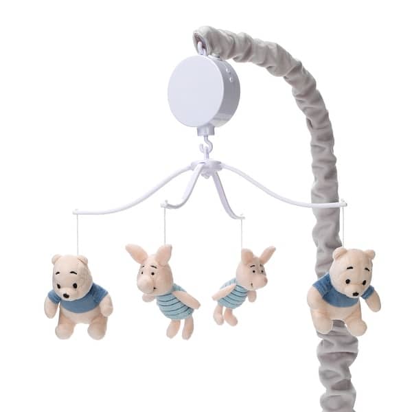 slide 2 of 4, Disney Baby Forever Pooh Gray/Beige Bear Musical Baby Crib Mobile by Lambs & Ivy