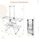 preview thumbnail 3 of 8, Gymax 2-Tier Folding Clothes Drying Rack Laundry Drying Rack Laundry