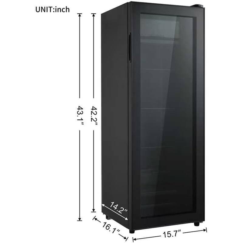 4.5 Cu.Ft Mini Fridge with Freezer, Compact Single-Door Refrigerator with LED Light