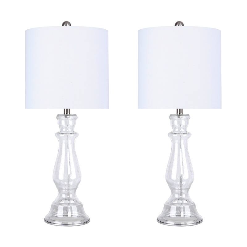 Bella 24" Glass Table Lamp (Set of 2)