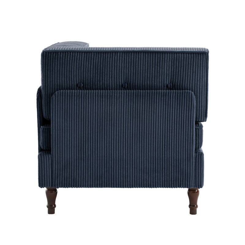 Modern Corduroy Corner Armchair Armless Chair sofa