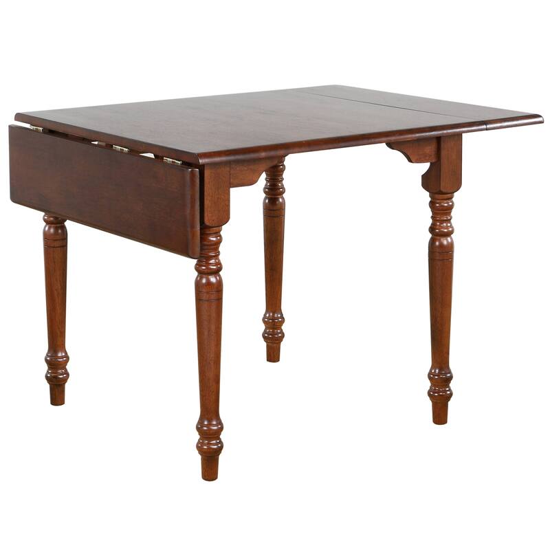 Wooden Rectangular Extendable Drop Leaf Dining Table - 48" - Brown