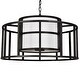 preview thumbnail 1 of 6, Brian Patrick Flynn for Crystorama Hulton 5 Light Matte Black Chandelier - 25'' W x 16'' H 25'' W x 16'' H