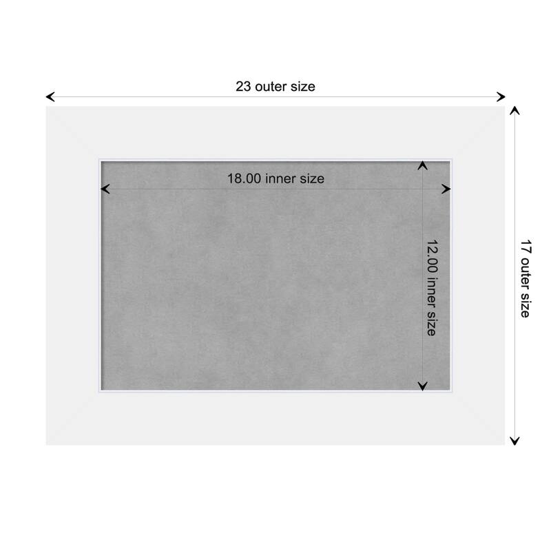 Amanti Art Corvino White Framed Magnetic Board - Board Size 18x12