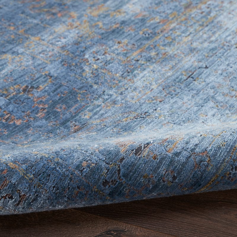 Nourison Luxurious Indoor only Persian Area Rug - 8' 6" x 11' 6" - Blue - Rectangle