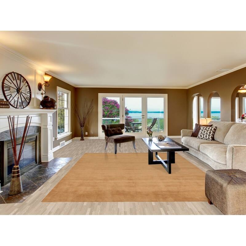 Contemporary Gabbeh Living Room Area Rug Handmade Oriental Wool Carpet - 8'3" x 11'1"