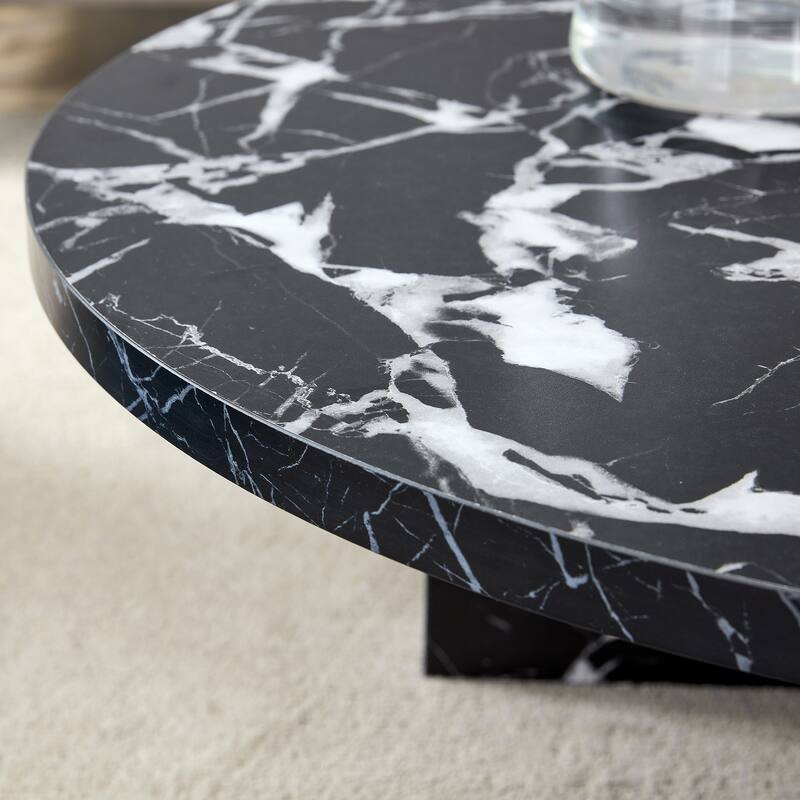 Modern Minimalist Coffee Table Nordic Elegant Coffee Table Multifunctional Round Table, for Office Living Room Bedroom