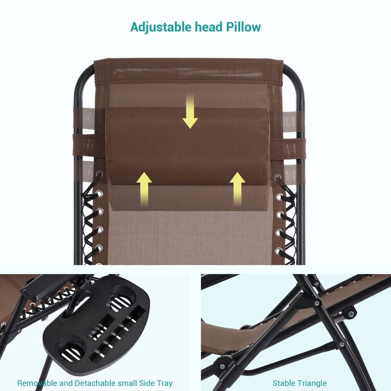 Bonosuki Patio Zero Gravity Chair Foldable Recliner Lounge Chair