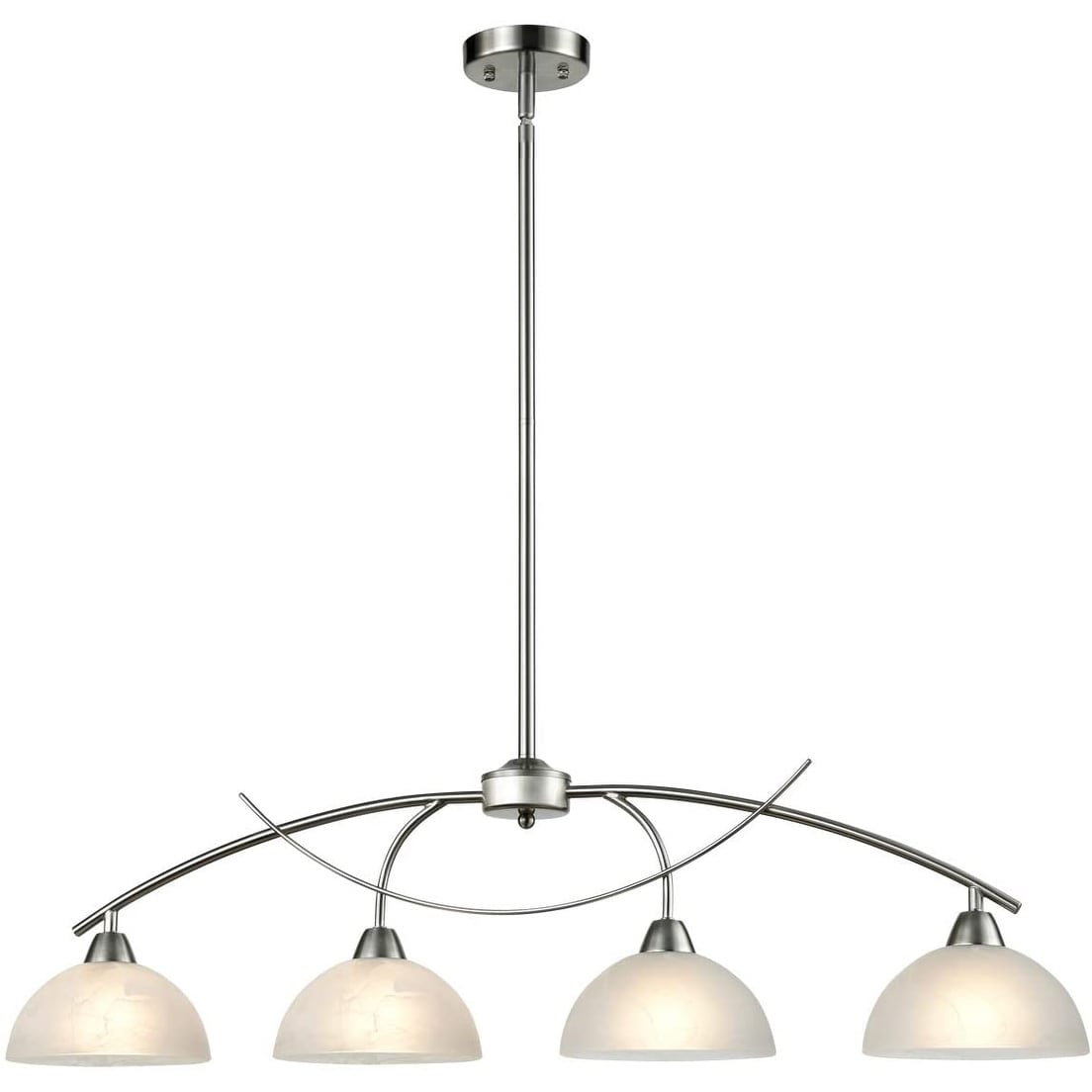 Pisa Contemporary Alabaster Frosted Glass Pendant Light Kitchen Island  Chandelier Hanging Ceiling Lighting Fixture