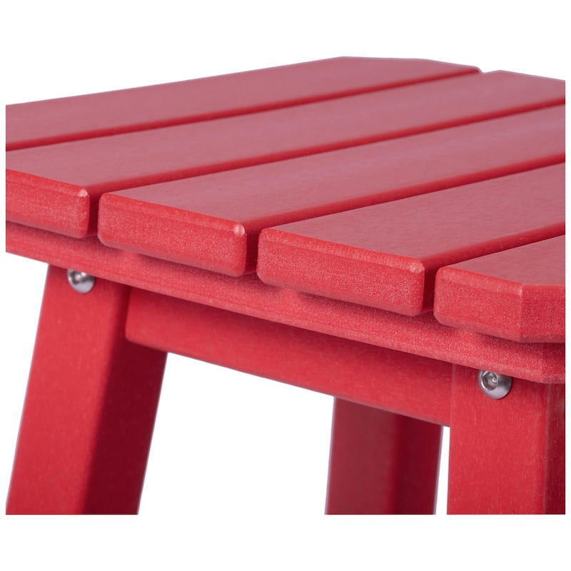 Laguna Hdpe All Weather Outdoor Patio 24" Square Counter Stool (Set Of 2)