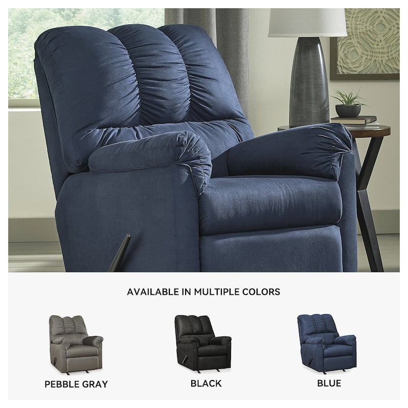 Darcy Contemporary Blue Rocker Recliner