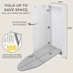 preview thumbnail 4 of 4, Ivation Wall-Mounted Ironing Board Cabinet, Foldable Storage Station, Easy-Release Lever, Garment Hooks, Left Sided Door, White