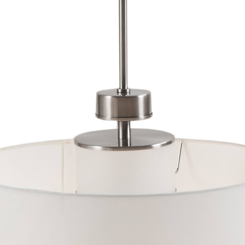 INK+IVY Pacific Metal Pendant with Drum Shade - Plated Nickel
