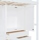 preview thumbnail 14 of 13, L-Shaped Wood Twin Bunk Bed White Hydraulic Storage Bed w/ Wardrobe, 6 Drawers