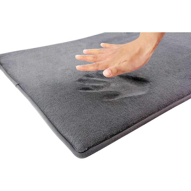 FABBRICA HOME Memory Foam Accent Rug in Solid 21x34