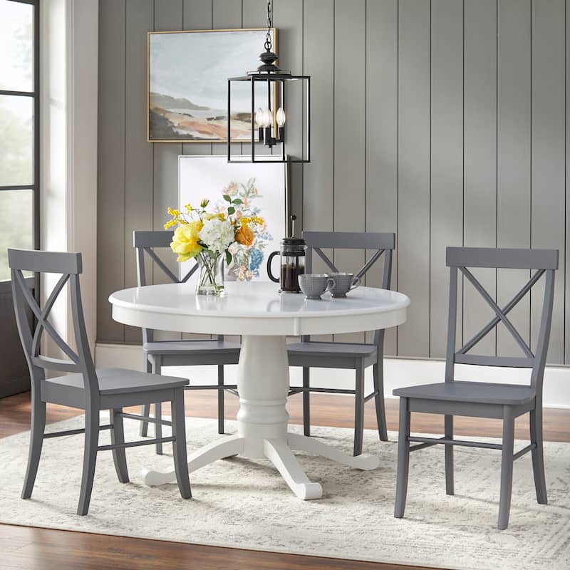 Simple Living 5-piece Dawson Dining Set - White/Grey