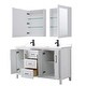 preview thumbnail 6 of 71, Daria 60 Inch Double Vanity, Cultured Marble Top, Medicine Cabinets