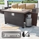 preview thumbnail 47 of 99, Outdoor Patio Furniture Set, All Weather PE Wicker Sectional Conversion Sofa set with Firepit(Optional)