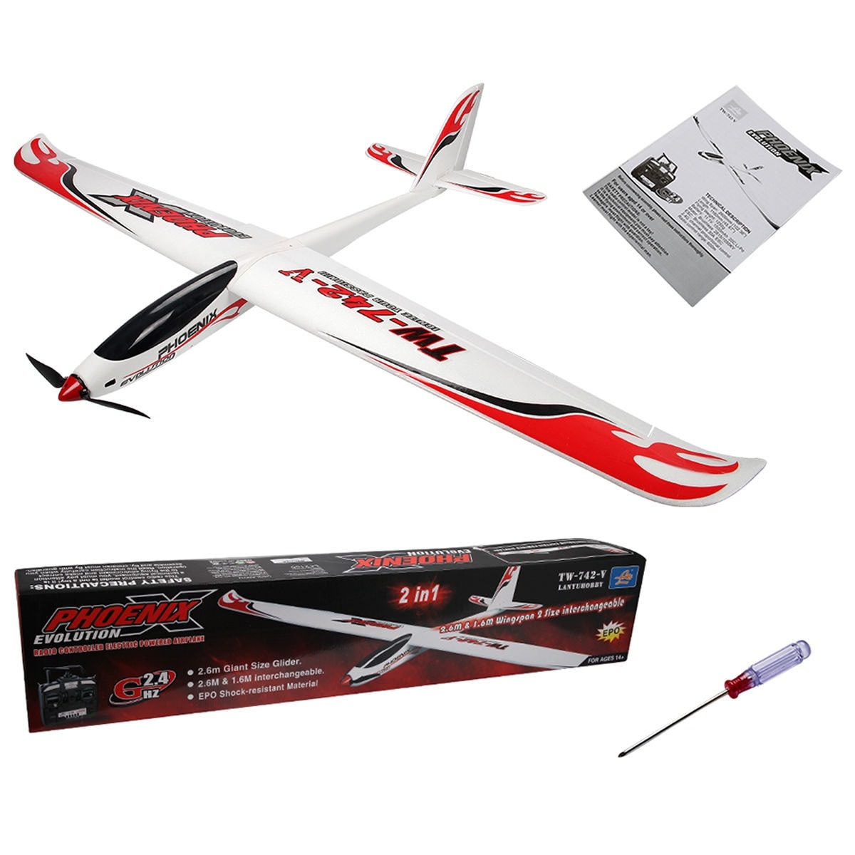 phoenix evolution 2600mm rc glider