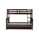 preview thumbnail 3 of 20, Twin Over Full Rubber Wood Bunk Bed with Trundle,Convertible Ladder and Guardrail