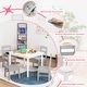 preview thumbnail 3 of 4, 5 PCS Kids Table & Chair Set Wooden Children Activity Furniture