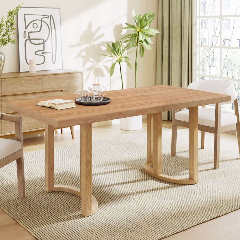 Christopher Knight Home - Noah Rubber Wood 6-Seat Dining Table - Natural