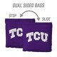 preview thumbnail 4 of 3, TCU Horned Frogs NCAA Dual Sided Pro Stop & Slide Cornhole Bags