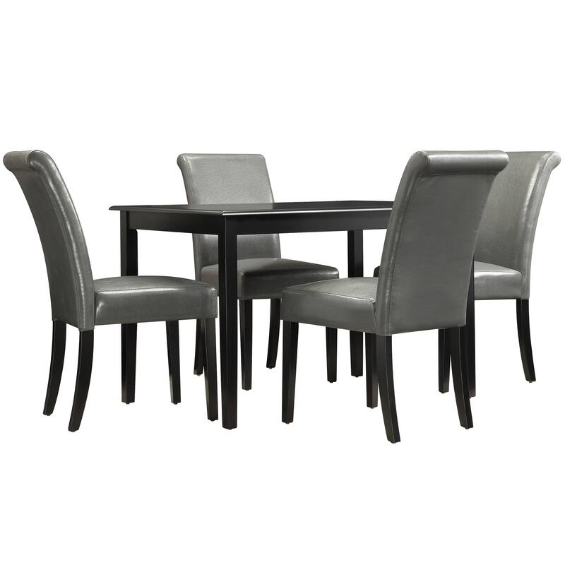 Wilmington 48" Black Finish Dining Set by iNSPIRE Q Classic