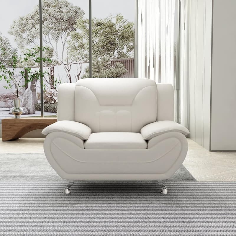 Sanuel 47.3" Wide Faux Leather Club Chair