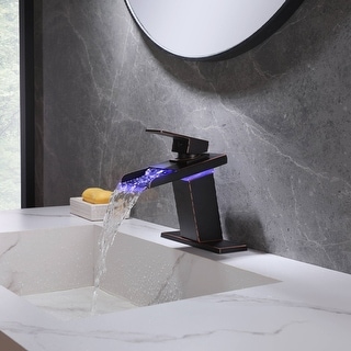 oil rubbered bronze single handle bathroom basin faucet with pop up overflow brass drain - 7'6" x 9'6"