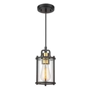 1-Light Mini Pendant Light Fixture with Clear Glass Shade
