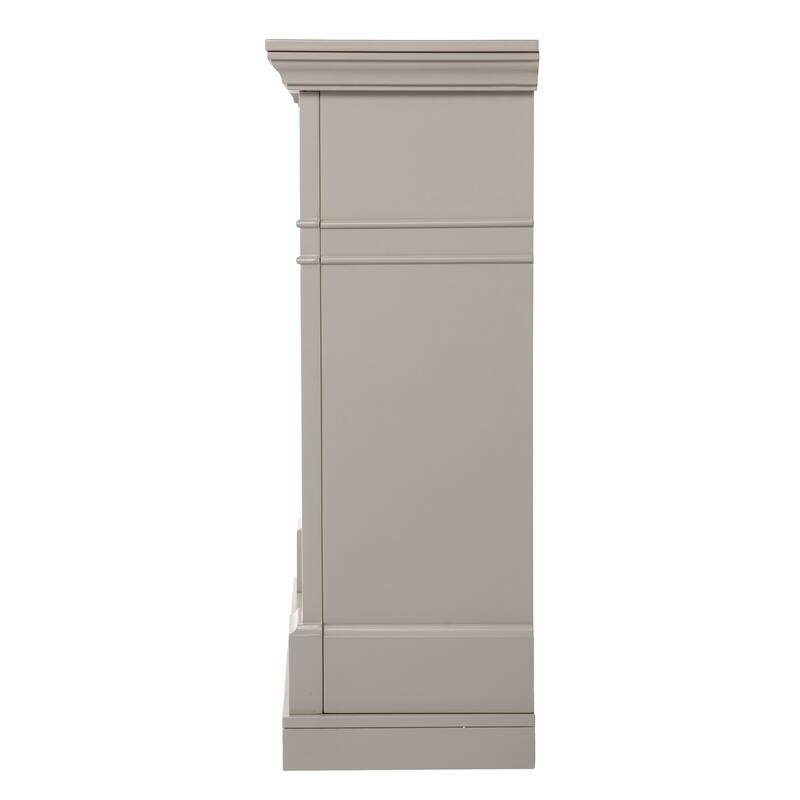 SEI Furniture Birkover Marble Fireplace - 48"W x 15"D x 40"H