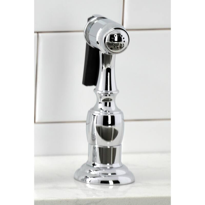 Kingston Brass Duchess Widespread Kitchen Faucet with Brass Sprayer