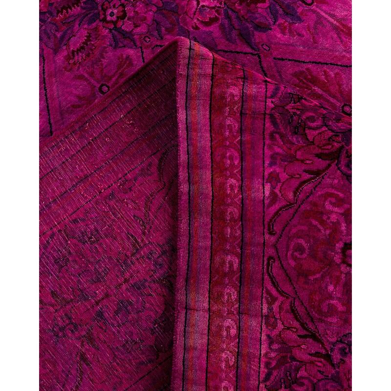 Fine Vibrance One-of-a-Kind Hand-Knotted Area Rug - Pink, 9' 1" x 12' 3" - 9' 1" x 12' 3"
