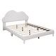 preview thumbnail 4 of 19, Full Size Velvet Upholstered Cloud-Shape Bed with Headboard, No Box Spring Needed