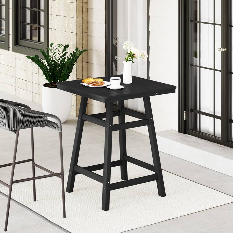 Laguna Hdpe All Weather Outdoor Patio 30" Square Counter Bistro Table