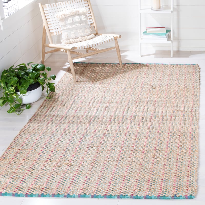 SAFAVIEH Handmade Cape Cod Lyse Coastal Jute Rug - 8' x 10' - Aqua