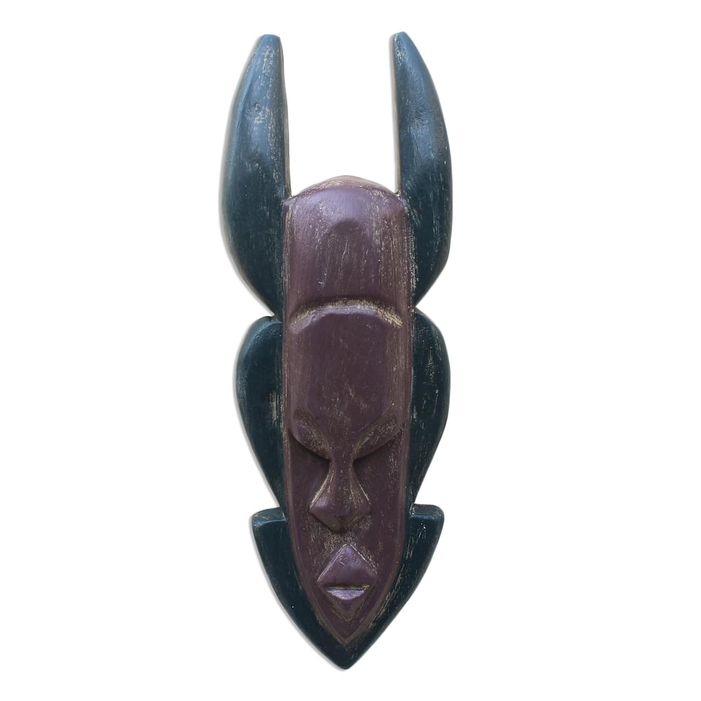 Novica Handmade Akan Ohene Kuma African Wood Mask