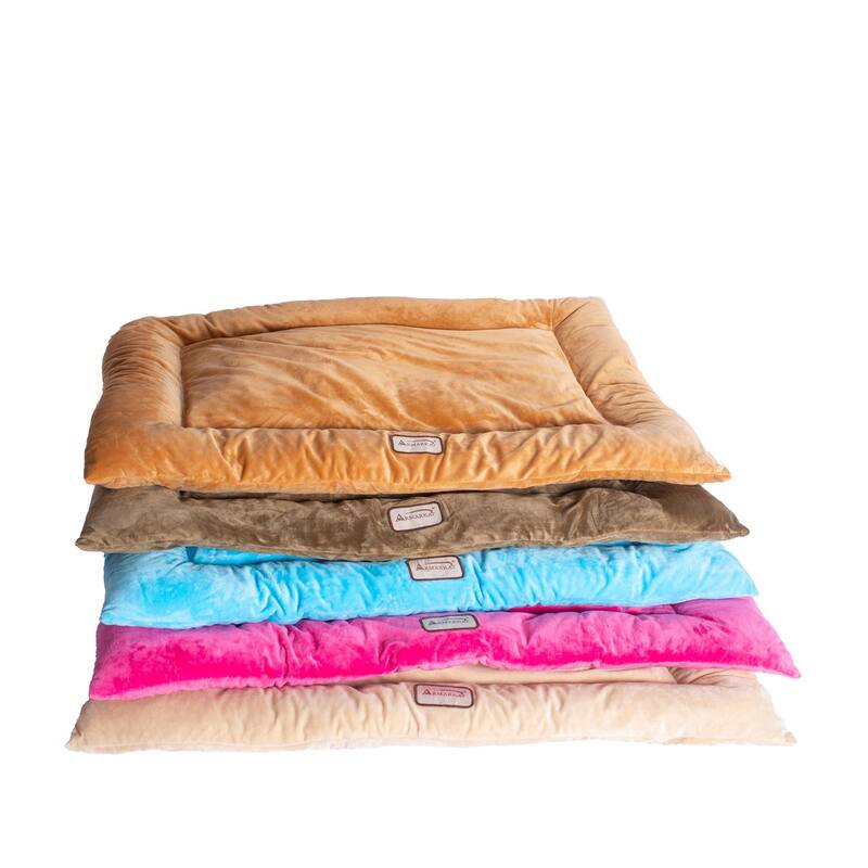 Pet Bed Mat, Dog Crate Soft Pad With Poly Fill Cushion