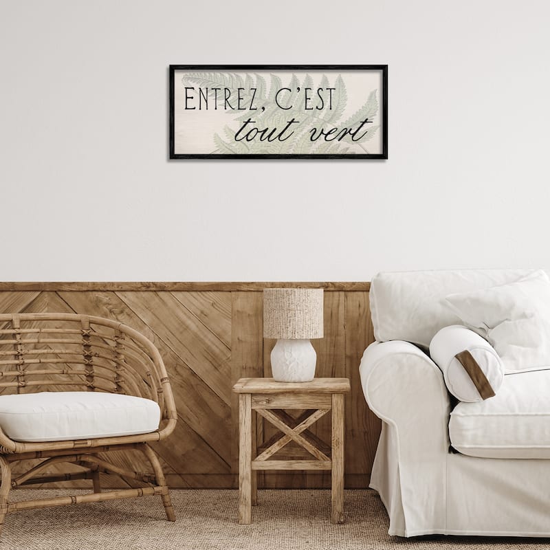Stupell French It's All Green Framed Giclee Art Design By Lil' Rue