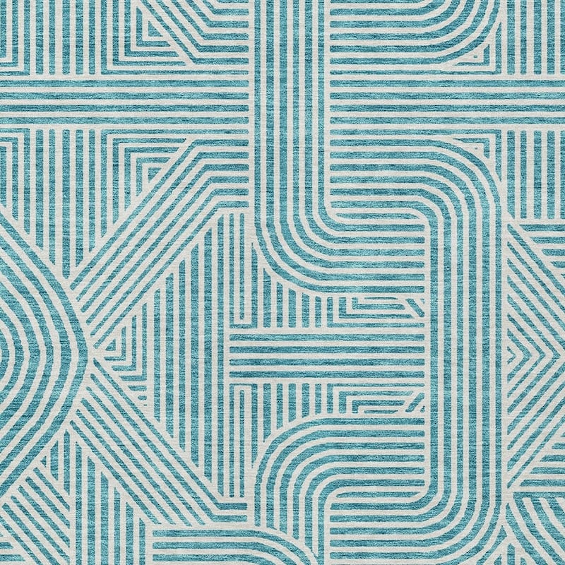 HomeRoots Abstract Transitional Rectangle Outdoor Rug