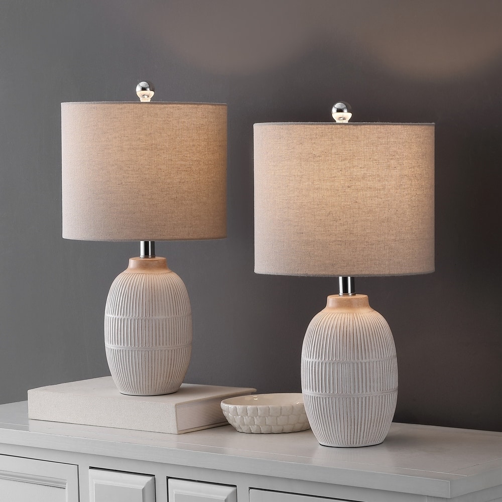 SAFAVIEH Couture Thom, 21-inch, Resin Table Lamp (Set of 2) - 11"W x 11"D x 21"H